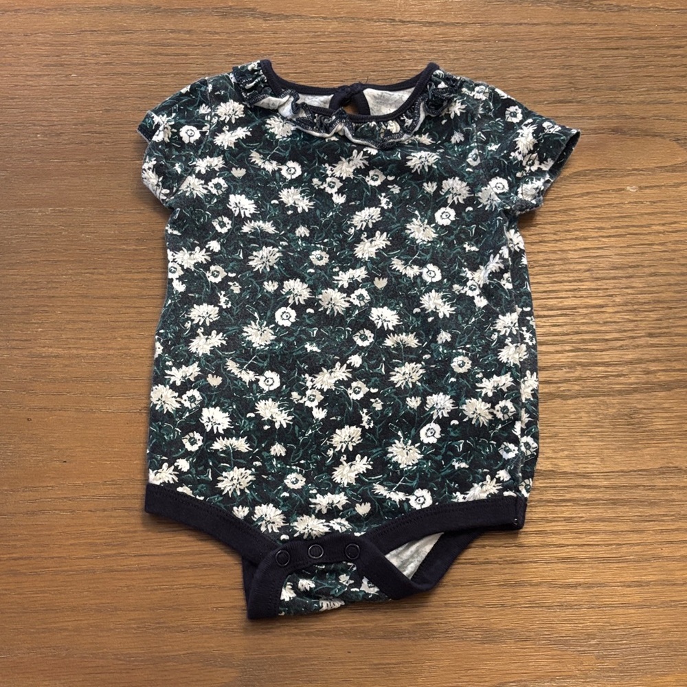 Joe Fresh Navy and White Baby Romper